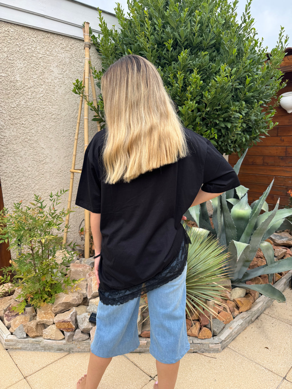 T-shirt oversize dentelle