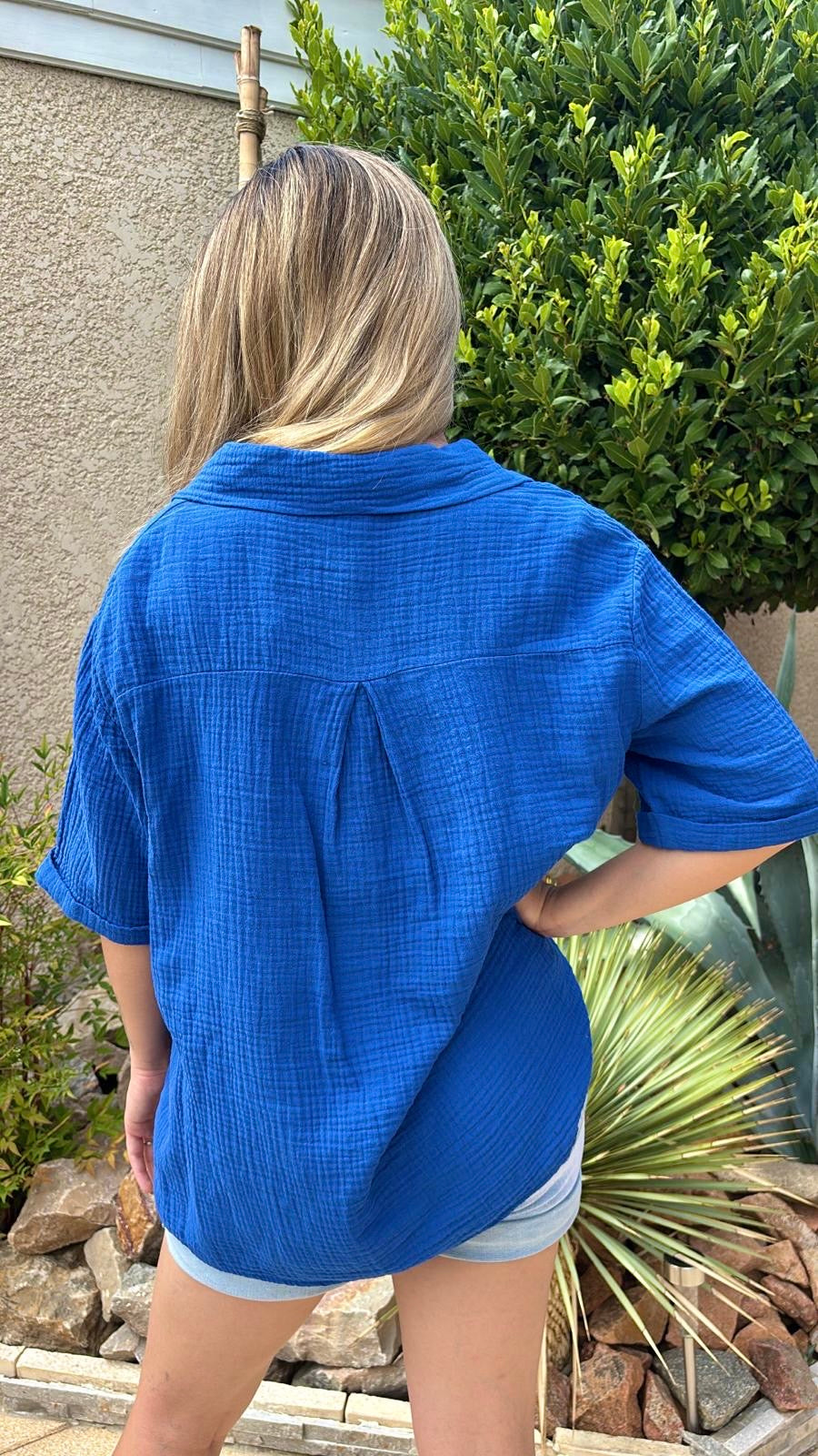 Chemise gaze de coton “Soleil”￼