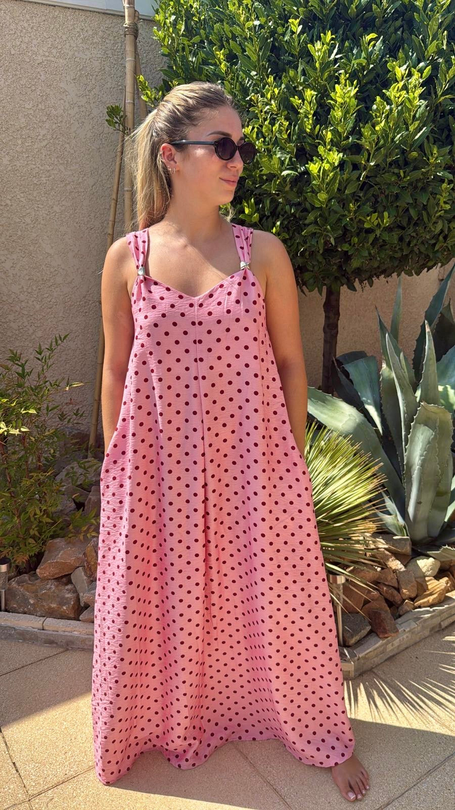 Robe longue “Dolce Pois”
