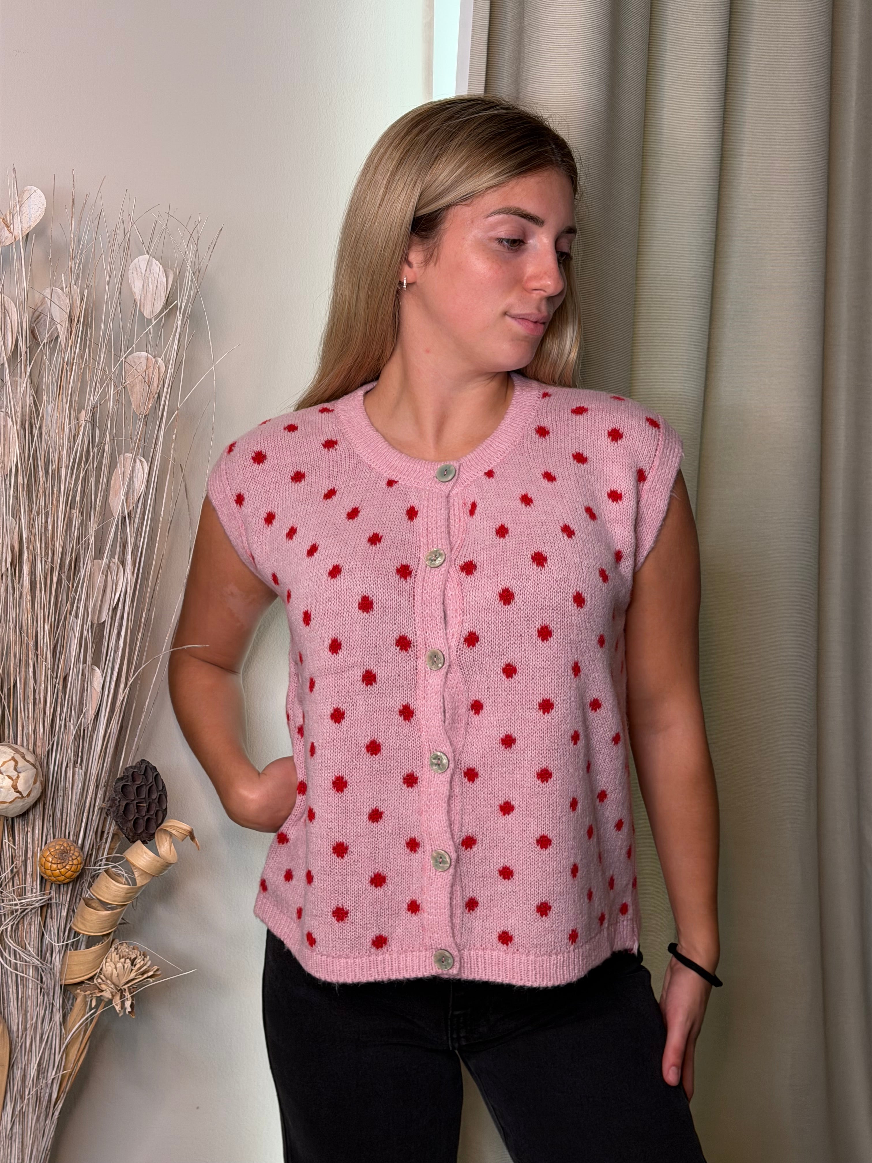 Gilet à pois
