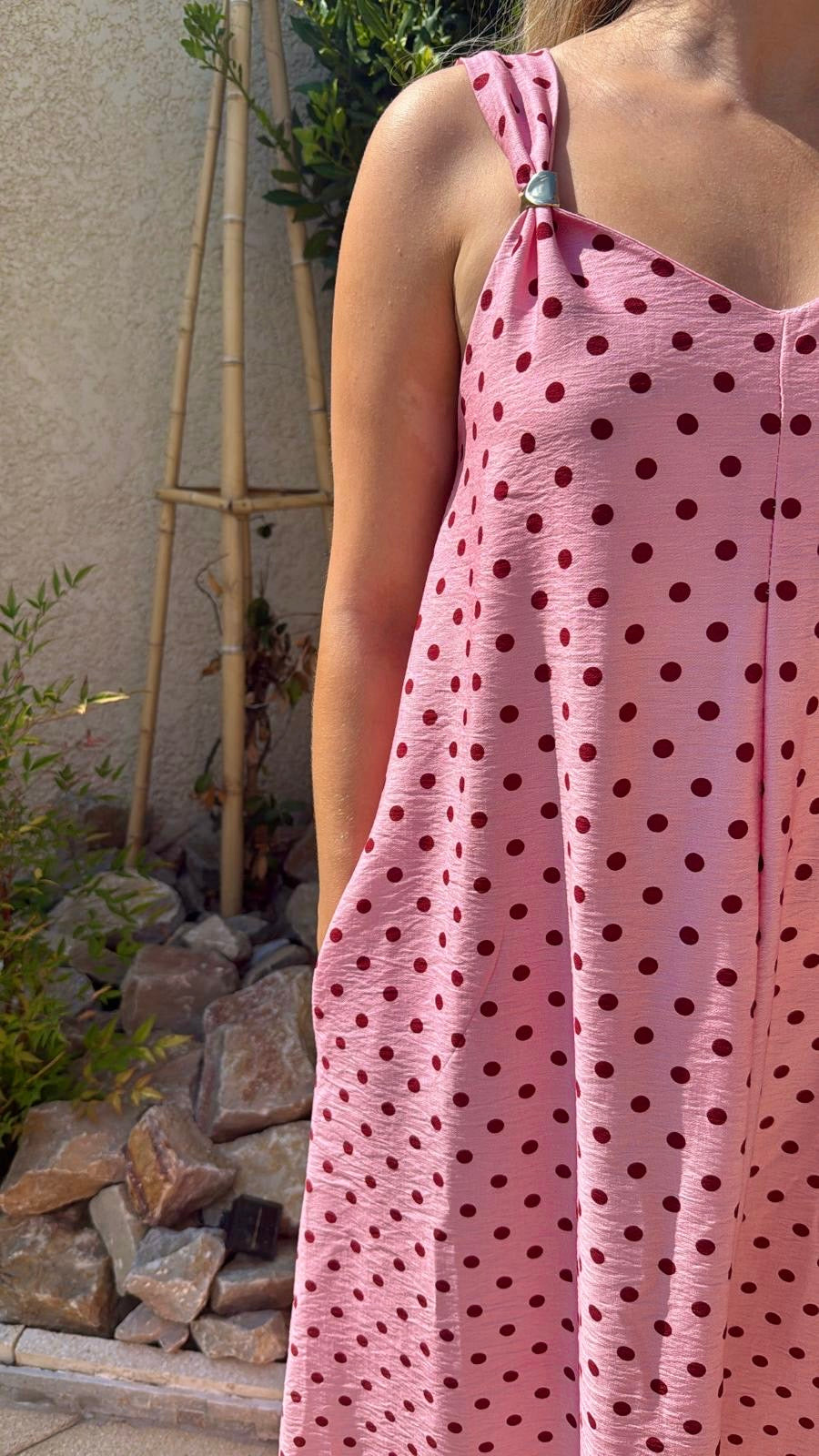 Robe longue “Dolce Pois”