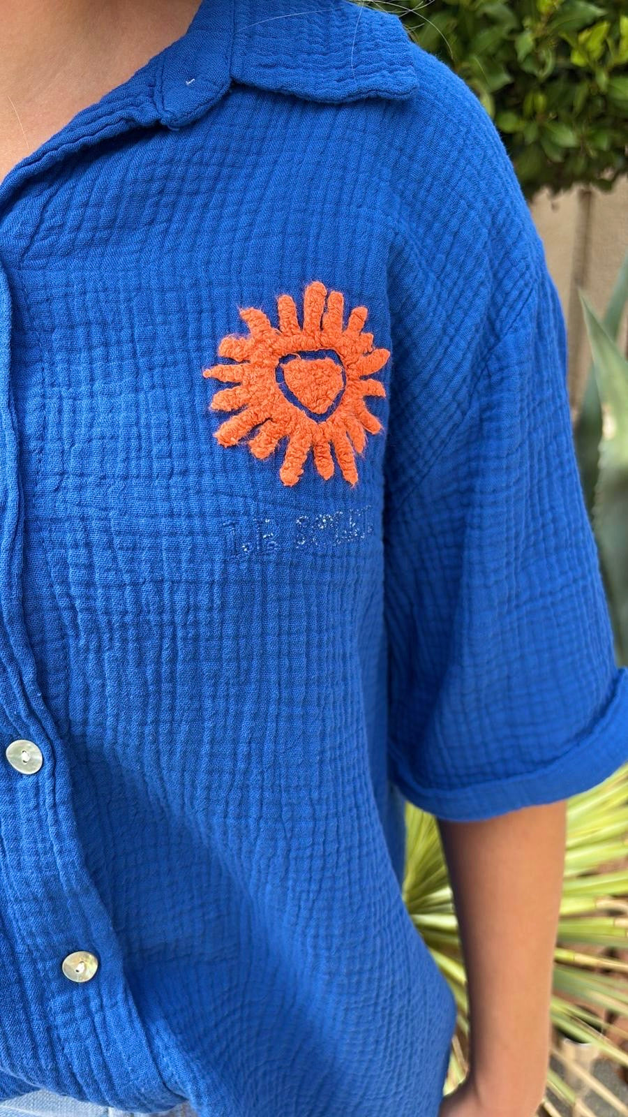 Chemise gaze de coton “Soleil”￼