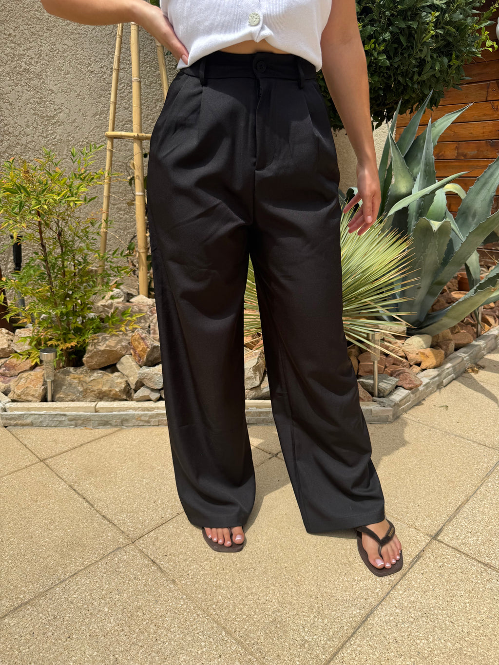 Pantalon Tailleur Wide Noir
