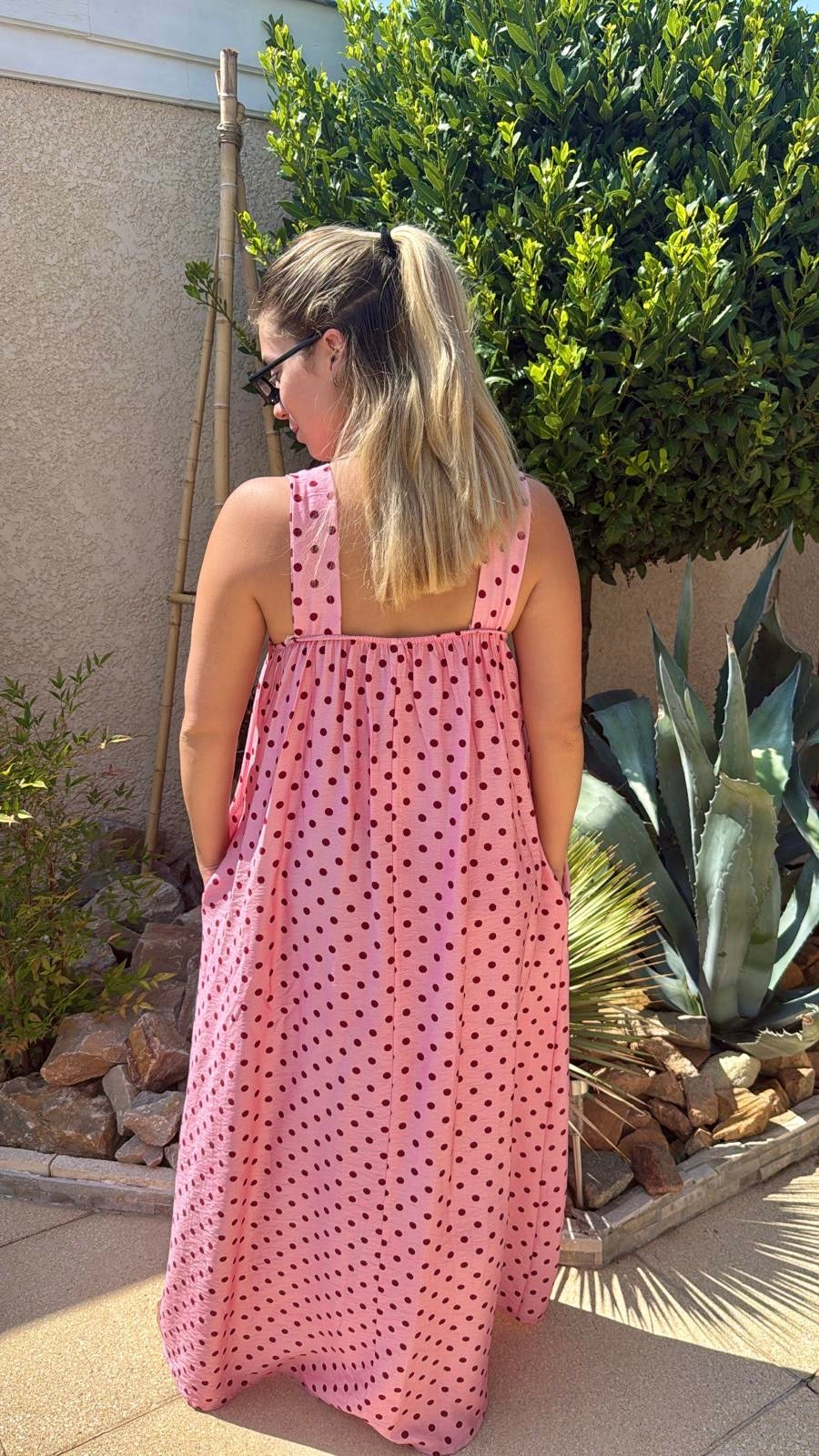 Robe longue “Dolce Pois”