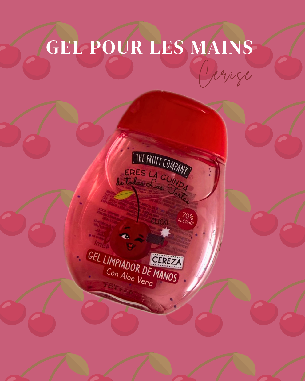 Gel Antibactérien : Senteur Cerise 🍒