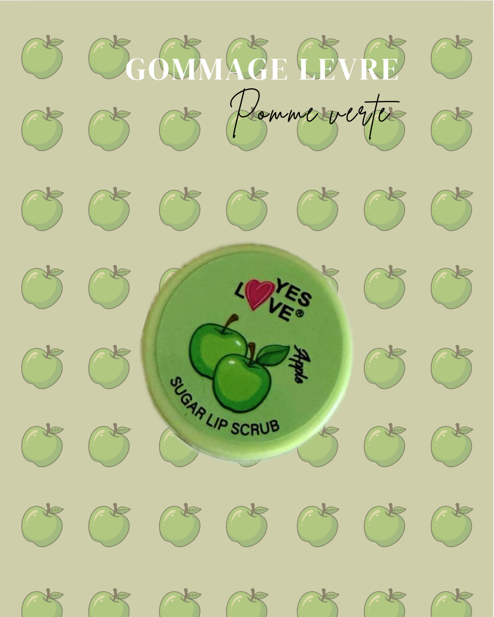 Gommage Lèvres : Pomme Verte 🍏
