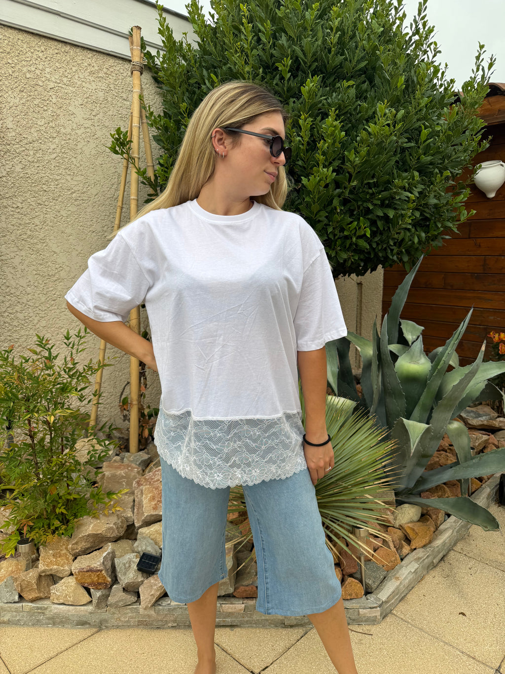 T-shirt oversize dentelle
