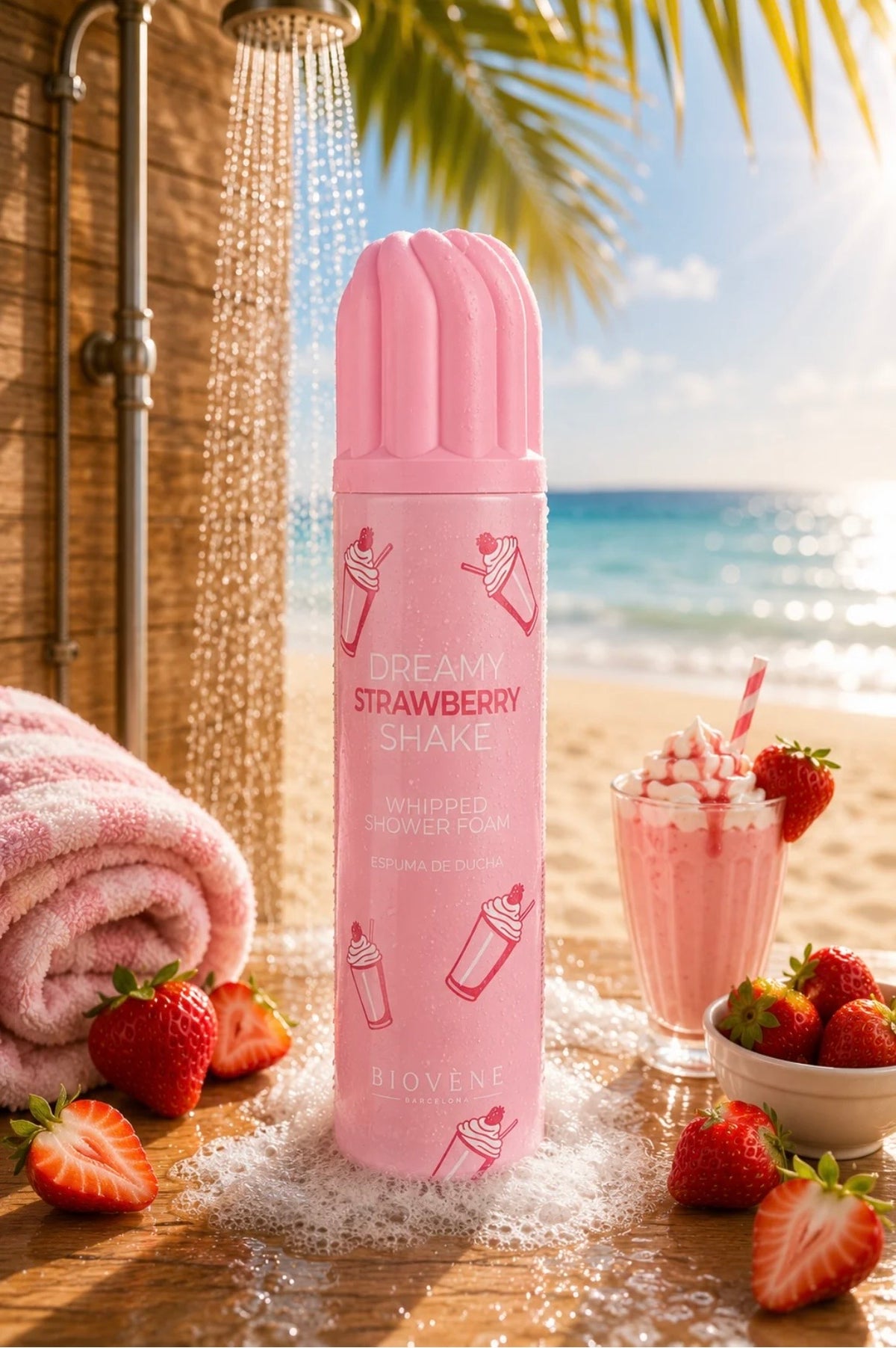 Mousse de Douche fraise chantilly