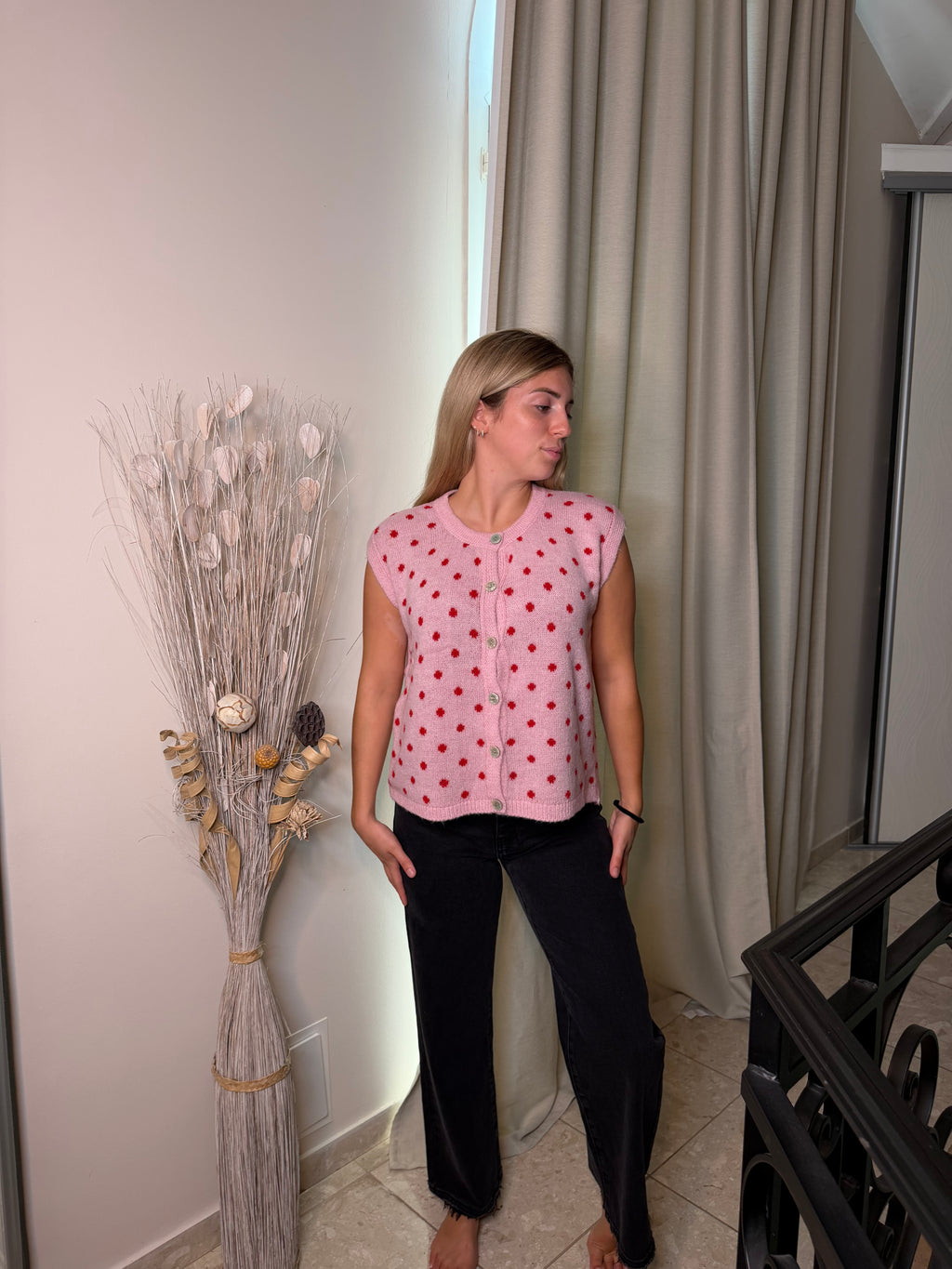 Gilet à pois