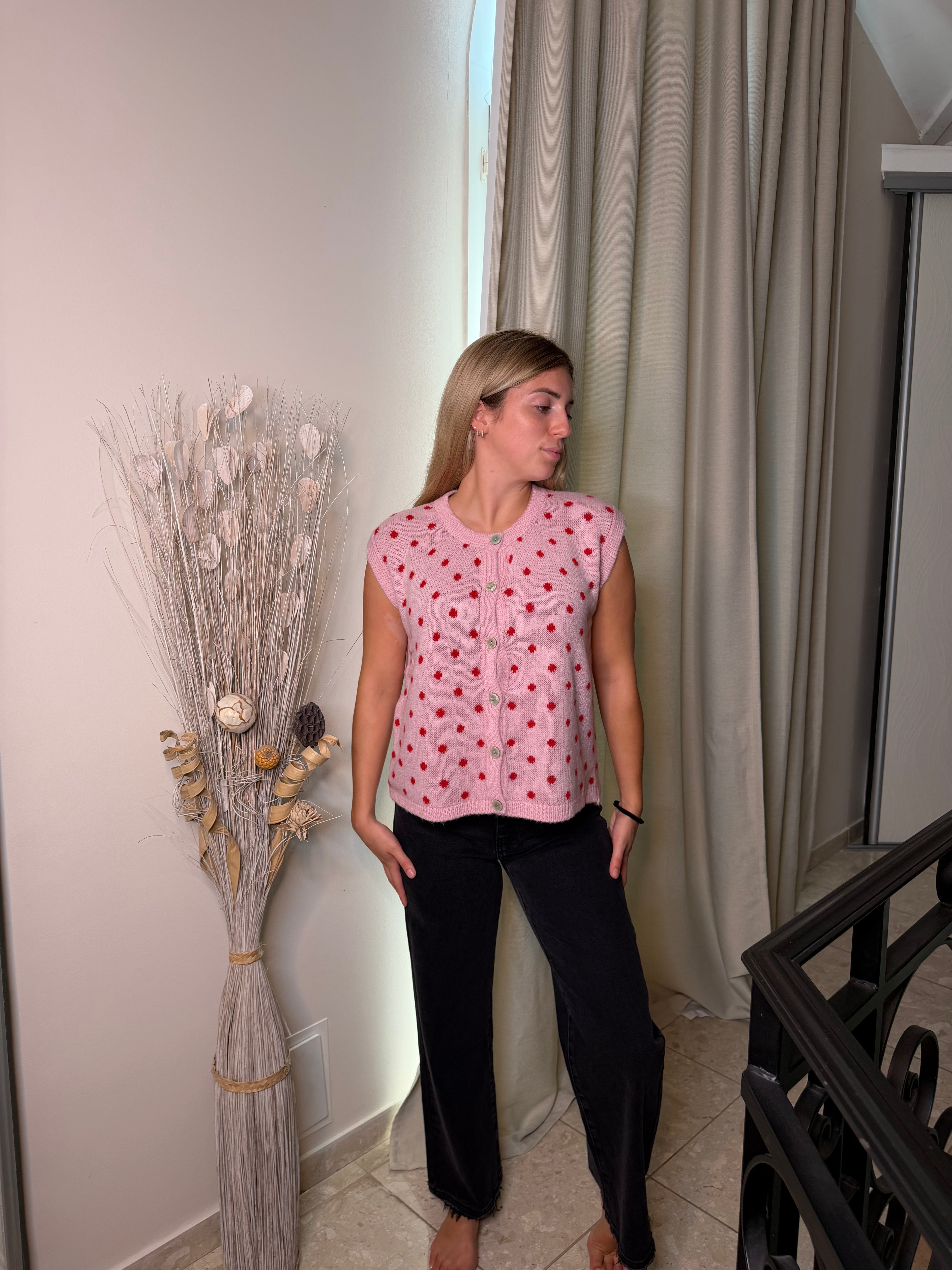 Gilet à pois