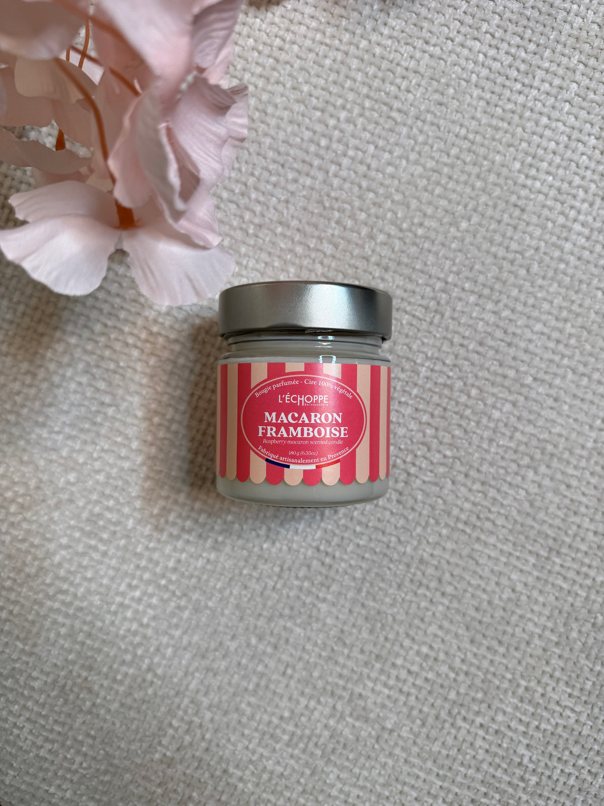 Bougie MACARON FRAMBOISE